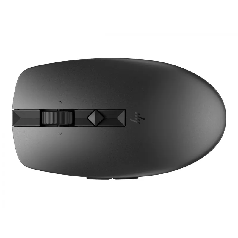 HP 710 Ładowalna cicha mysz, symetryczna, RF Wireless + Bluetooth, 3000 DPI, czarna