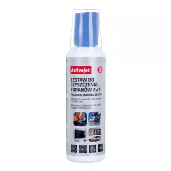 Zestaw do czyszczenia sprzętu – ściereczki i płyn ActiveJet AOC-269, ściereczka z mikrofibry 200x200 mm, spray 250 ml, 2 szt.