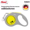 Automatyczna smycz Flexi New NEON 5 m – smycz taśmowa, dla małych psów do 15 kg, czarno-żółta