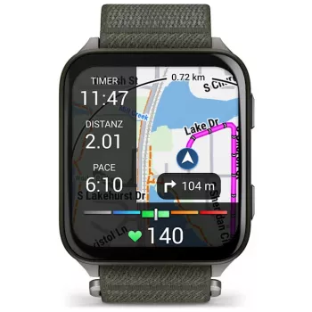 Garmin Venu X1 5,08 cm (2 inch) AMOLED Cyfrowy 448 x 486 pikseli Ekran dotykowy Szary Wi-Fi GPS (satelitarny)