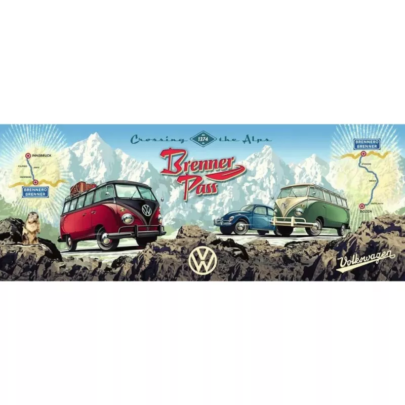 Puzzle Panorama - Mit dem Bulli über den Brenner 1000 Teile