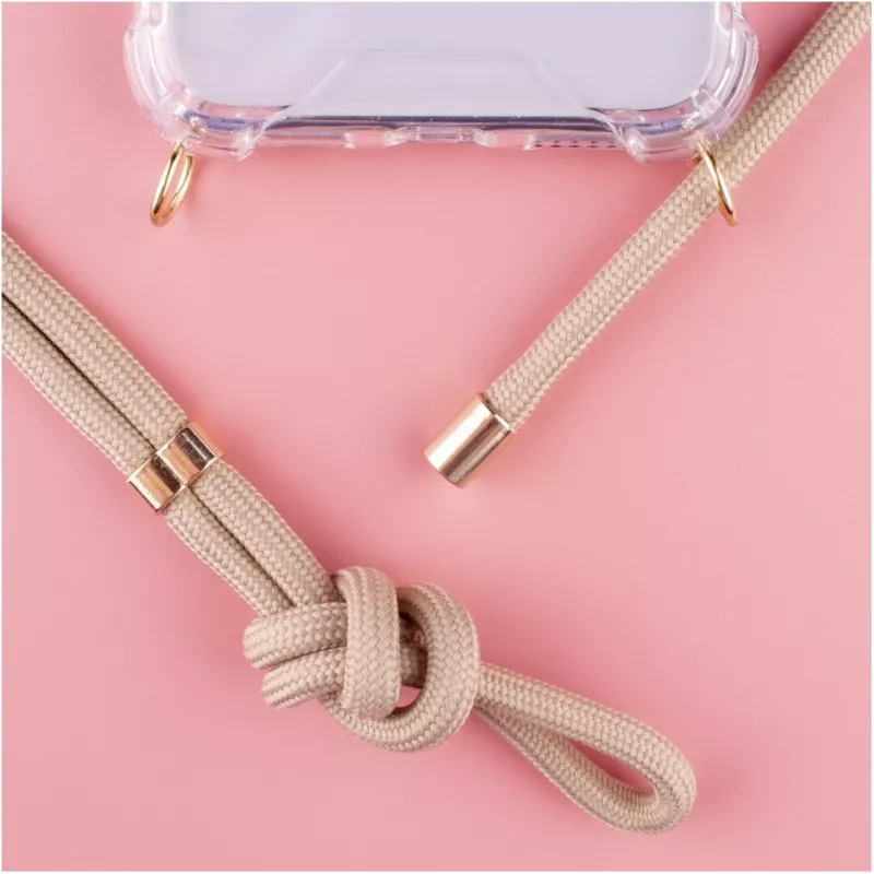Etui naszyjne Lookabe loo007 gold nude na iPhone 7/8 Plus — noszone etui na telefon z paskiem