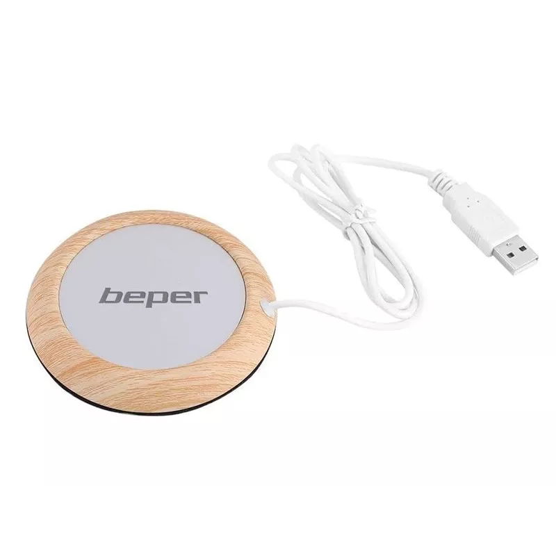 Podgrzewacz do kubków Beper P201UTP003 Srebrny Drewno
