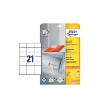 Avery 6174 etykieta samoprzylepna biała 525 szt.