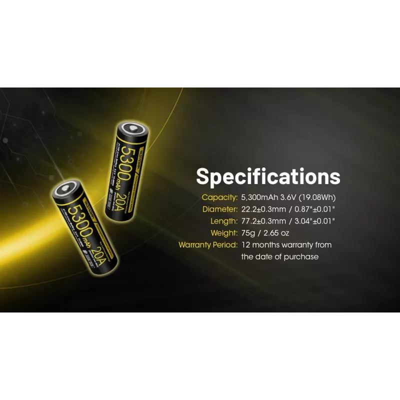 BATERIA AKUMULATOROWA LI-ION 3,6 V/NL2153HPI (5300 MAH) NITECORE
