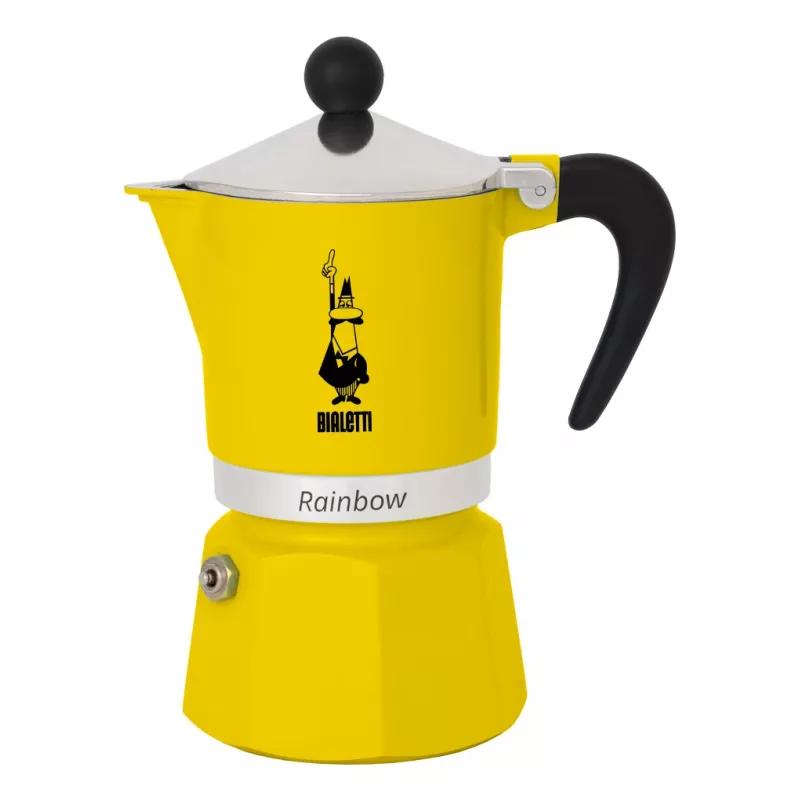 Moka pot Bialetti Rainbow czarno-żółty