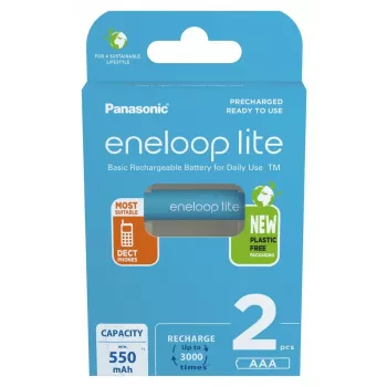 Akumulatory PANASONIC ENELOOP LITE AAA 550 mAh 2 szt. (BK-4LCCE/2CP)