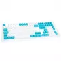 Ducky Keycap Set, PBT, ISO (DE) - biało/niebieski