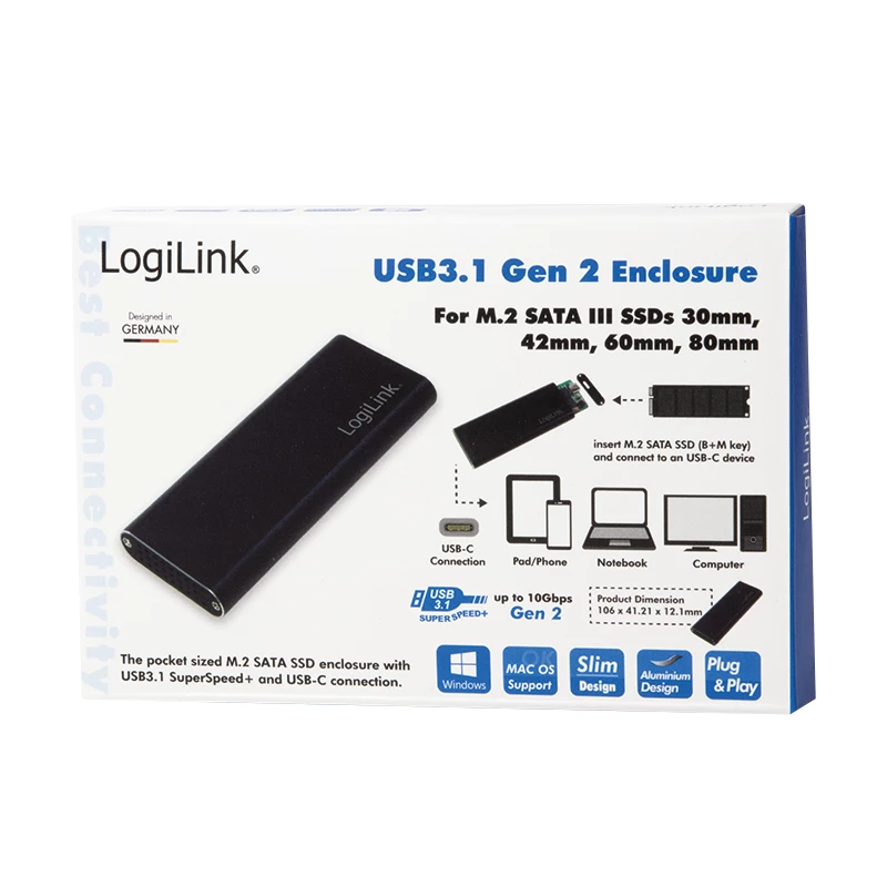 Obudowa SSD LogiLink UA0314 Czarna M.2
