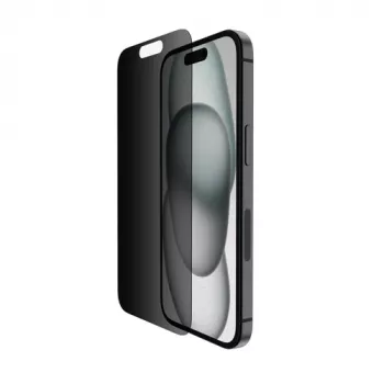 Belkin ScreenForce Pro - ochraniacz ekranu do telefonu komórkowego - 2,5D - szkło - z filtrem prywatyzującym - szkło - do Apple iPhone 14 Pro, 15 (OVA147ZZ)