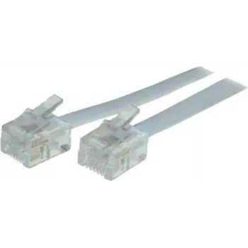 Telefoniczny kabel połączeniowy modułowy ShiverPeaks 70086-W 6/4 wtyk Western