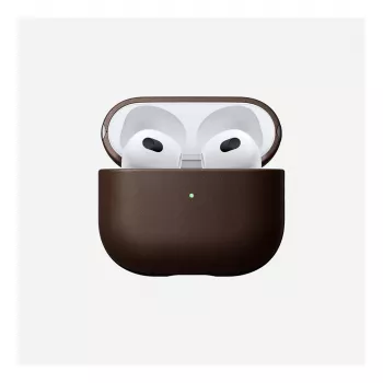 Skórzane etui Nomad V3 Rustic Brown do AirPods — ochronny pokrowiec skórzany na etui ładujące AirPods