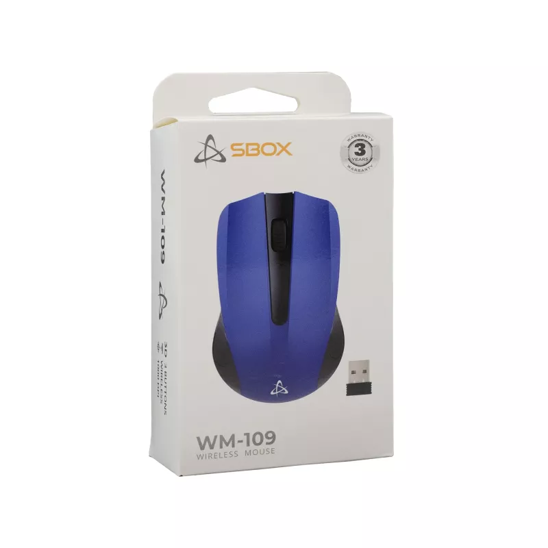 Mysz SBOX WM-109 niebieska USB Type-A