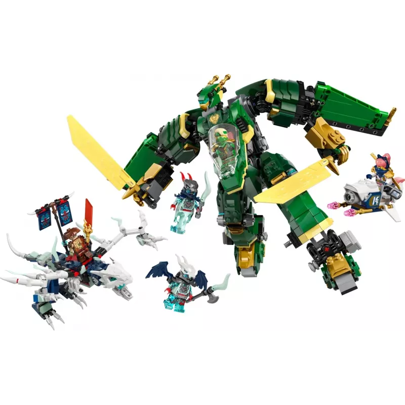 LEGO NINJAGO zestaw 71845 Lloyd’s Jet Mech — 1112 elementów, 5 minifigurek, ruchome skrzydła, wysokość 240 mm