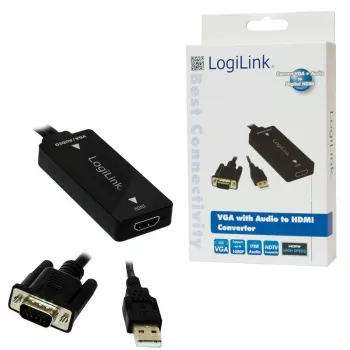 Adapter kabla wideo LogiLink CV0060 Czarny