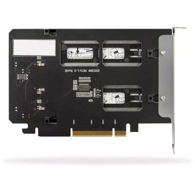 Mobilny stelaż na dyski RAIDSONIC ToughArmor MB842MP-B — 2 wyjmowane wnęki na M.2 NVMe, PCIe 4.0 x16