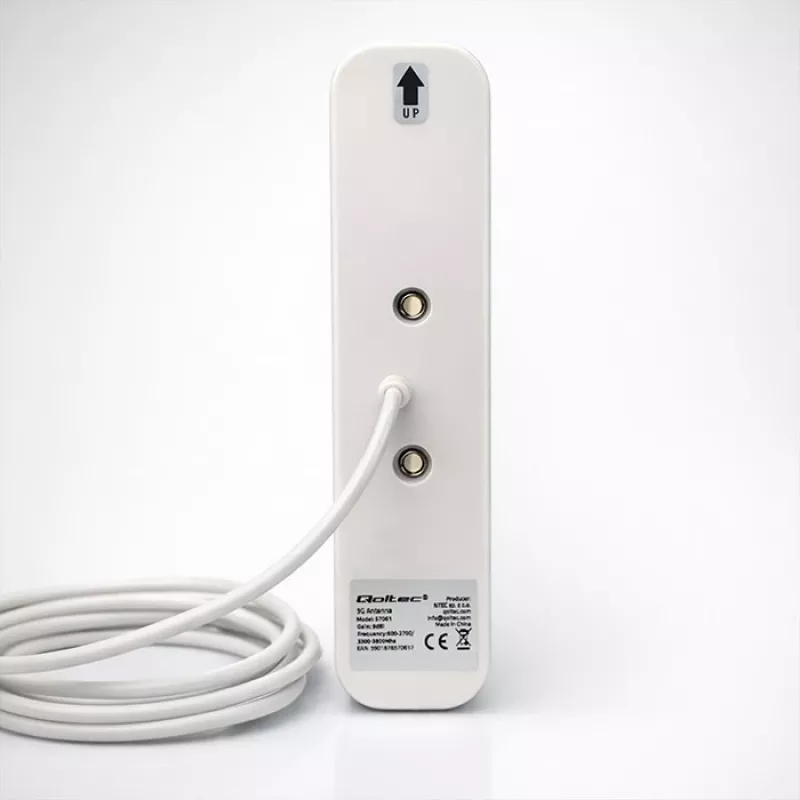 Zewnętrzna antena 4G/5G LTE QOLTEC 9 dBi, złącze N żeńskie, kabel 3 m