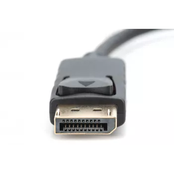 DIGITUS Adapter, DisplayPort Stecker - HDMI A Kupplung DisplayPort Standard 1.1a, UL20276 zertifiziert, AWG28 (DB-340400-001-S)