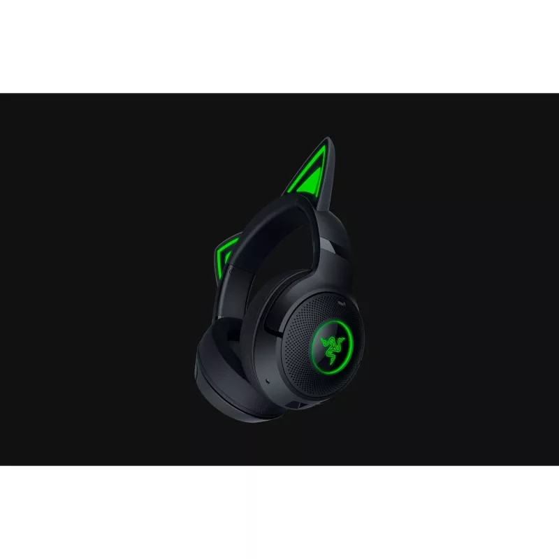 Headset Razer Kraken Kitty V2 BT — bezprzewodowy Bluetooth, wokółuszny, nauszny, 20–20000 Hz, 325 g, czarny
