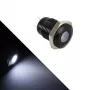 Podświetlany wandaloodporny przycisk chwilowy Lamptron LAMP-SW2004-H, czarny poliwęglan, biała kropka