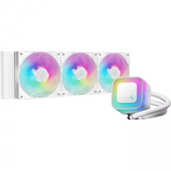 Zestaw chłodzenia cieczą All-in-one DeepCool LE360 WH V2 12 cm Biały — radiator 360 mm, 3x120 mm wentylatory, obsługa LGA 1851