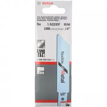 Brzegowa piła Bosch S 522 EF Bimetal 5 szt. Cięcie metalu