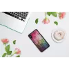 Etui ochronne na smartfon iKins dla iPhone XS Max — wzór wodnych kwiatów, czarny