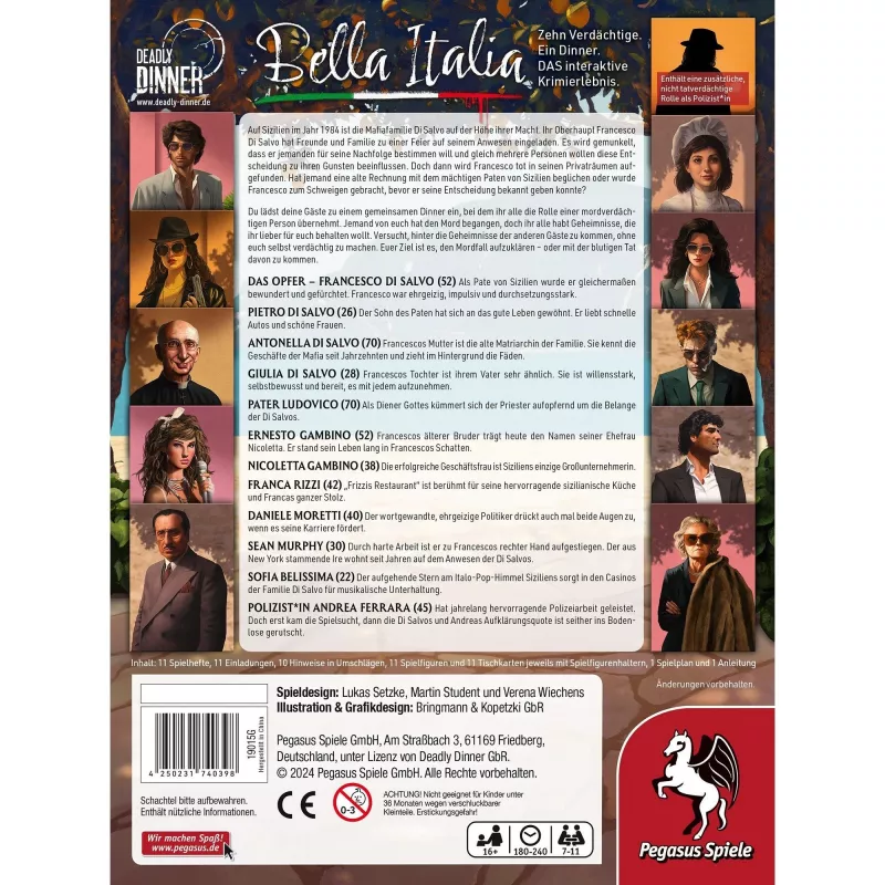 Deadly Dinner - Bella Italia, gra planszowa