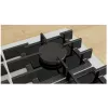 Zabudowywana płyta gazowa Bosch PPP6A2I40, 4 strefy, ruszty żeliwne, czarna, 590×520×54 mm, sterowanie pokrętłami obrotowymi