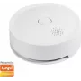 Czujnik dymu WiFi Smart, kompatybilny z Tuya, biały