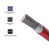 Kabel solarny QOLTEC 53852 6 mm², rolka 100 m, czerwony