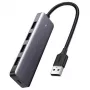 Ugreen Hub 4-w-1 Adapter USB-C do 4× USB 3.0 + USB-C Szary