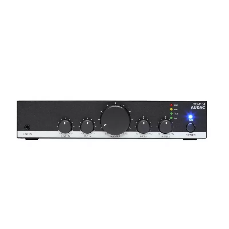 Wzmacniacz nagłośnieniowy Audac COM104 40W 70/100V czarny