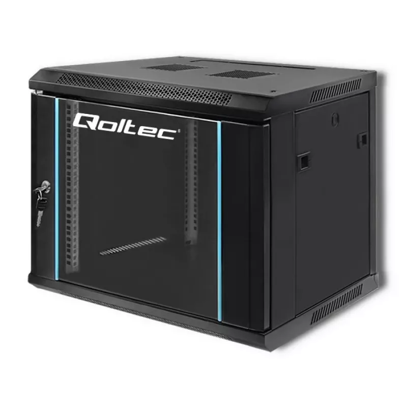 Szafa rack 19 cali QOLTEC 54463 9U 600x500x450 mm obudowa metalowa na sprzęt sieciowy