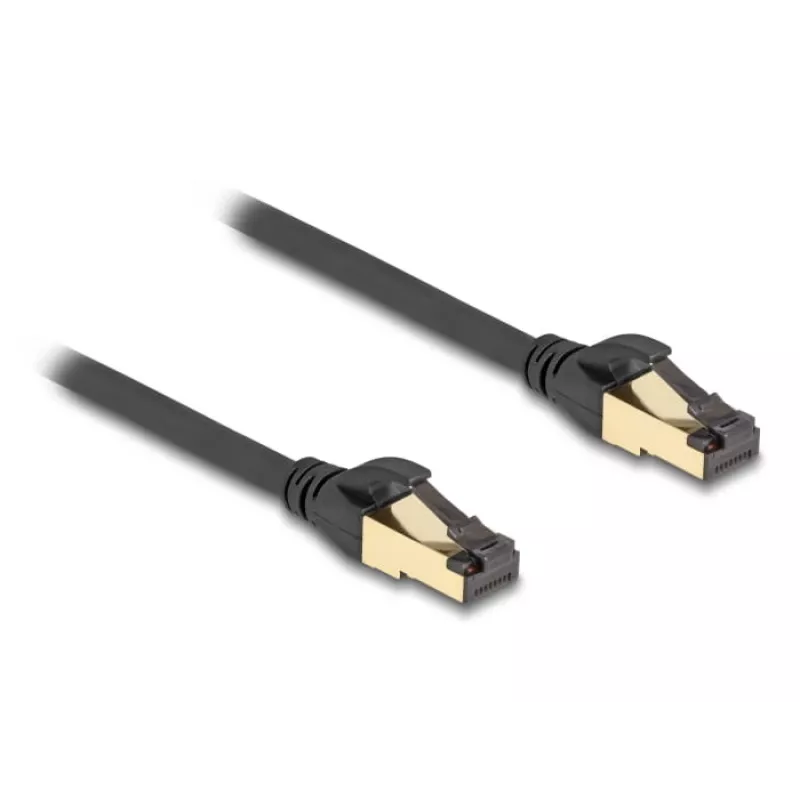 Kabel sieciowy DeLOCK RJ45 Cat.6A męski do męskiego S/FTP 0,3 m Czarny