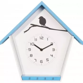 NeXtime klok 3109bl Cuckey, 30,5x33x11 cm, Ścienny, Niebieski/Biały