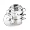 Parowar elektryczny Maestro MR-2900-18 1500W parowiec pionowy, garnek 18 cm, 2 L, stal nierdzewna i szkło, kompatybilny z indukcją