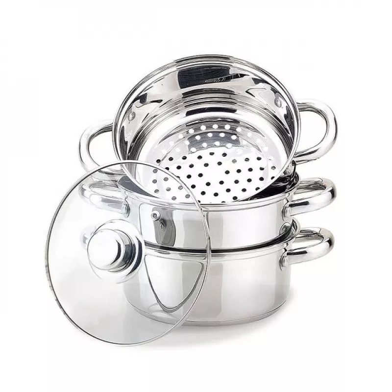 Parowar elektryczny Maestro MR-2900-18 1500W parowiec pionowy, garnek 18 cm, 2 L, stal nierdzewna i szkło, kompatybilny z indukcją