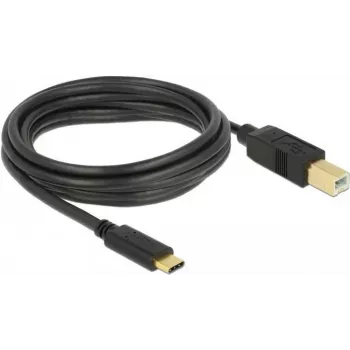Kabel USB DeLOCK 83666 USB 2.0 3m USB C USB B Czarny