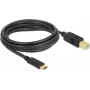 Kabel USB DeLOCK 83666 USB 2.0 3m USB C USB B Czarny