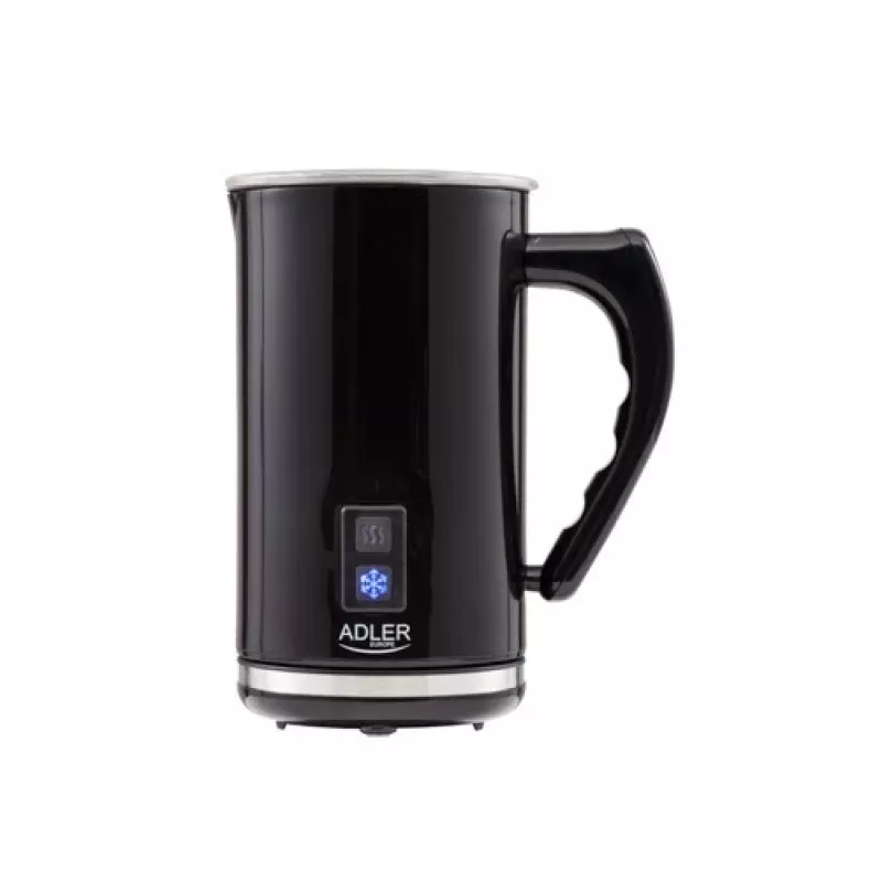 Automatyczny spieniacz/podgrzewacz mleka Adler AD 4478 — misa ze stali nierdzewnej, pojemność 240 ml, 500 W, gorące i zimne