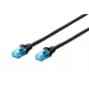 Kabel krosowy CAT 5e U-UTP 0,25 m czarny