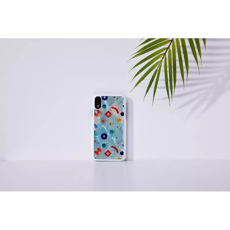 Etui na smartfona iKins do iPhone XR — białe etui ochronne Poppin Rock