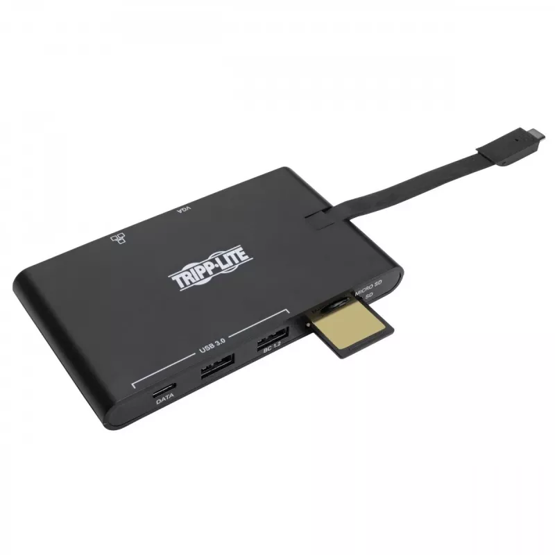 Stacja dokująca USB-C - 4K HDMI, VGA, USB 3.2 Gen 1, hub USB-A/C, Gigabit Ethernet, gniazda kart pamięci, ładowanie PD 100 W