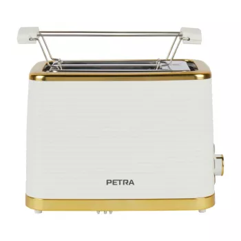Toster Petra PT5032WVDE 2-kromkowy, kompaktowy toster elektryczny z 2 szczelinami