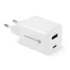 Ładowarka sieciowa everActive SC-450Q 45W 1×USB-C 1×USB-A biała