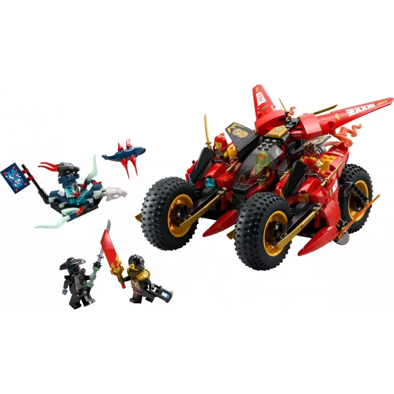 Zestaw LEGO Ninja Combat Vehicle 71844 — NINJAGO, 561 elementów, 6 minifigurek, ruchome części, 140×240×220 mm