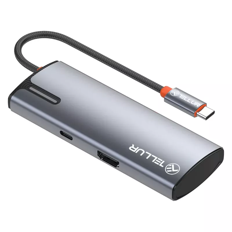 Hub USB-C Tellur TLL321061 z PD 3.0 100W, wyjściem HDMI i 3× portami USB 3.0