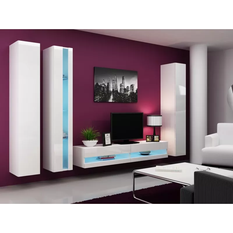 Regał Cama VIGO NEW 180/40/30 biały/biały połysk