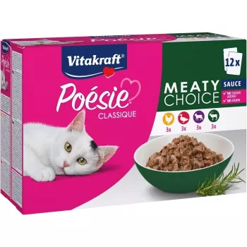 Mokra karma dla kota Vitakraft Poésie Classique Meaty choice 12 x 85 g — drób, koty dorosłe, zestaw 12 sztuk